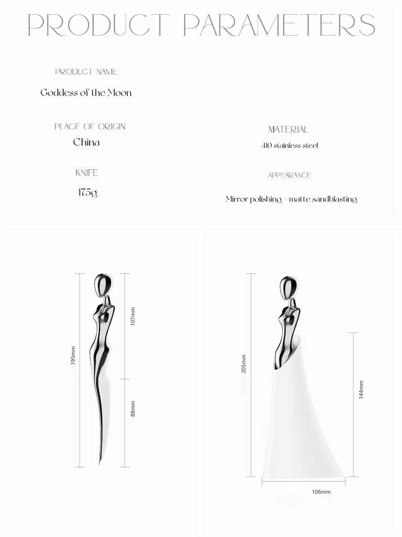 Moon Goddess "Selene" —— Household knife